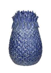 Blue Pineapple Stoneware Vase Large - thumbnail 1