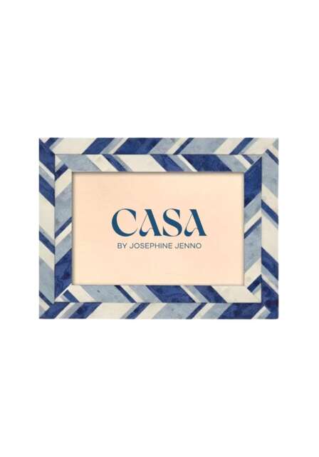 "Blue Geometric Photo Frame 6x4""" - image 1
