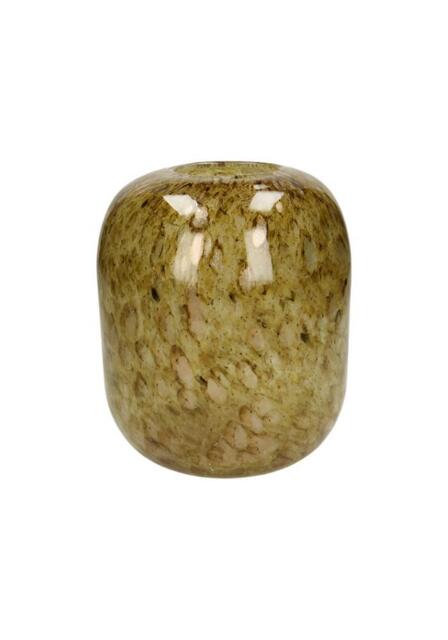 Spotted Yellow Glass Vase - image 1