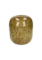 Spotted Yellow Glass Vase