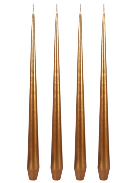 Aurora Small Slender Taper Candles - Gold - image 1