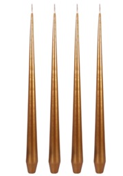 Aurora Small Slender Taper Candles - Gold - thumbnail 1