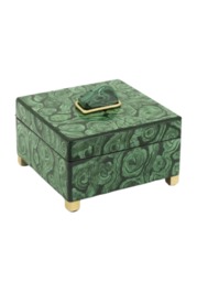 Eleanor Malachite Swirl Jewelry Box - thumbnail 1