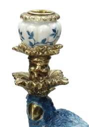 Blue Parrot Decorative Tall Candle Holder- 40 Cm Right - thumbnail 4