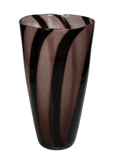 Two-Tone brown striped vase Tall - image 1