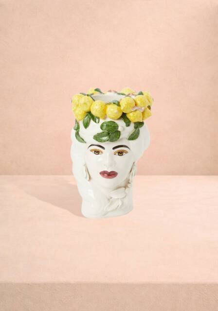 Italian Woman with Lemons Vase Moro Head - image 1