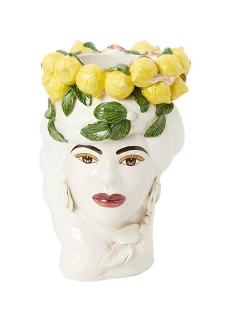 Italian Woman with Lemons Vase Moro Head - image 1