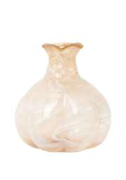 Vintage Style Glass Bud Vase with Marbling - Lightweight Treated Glass - thumbnail 3