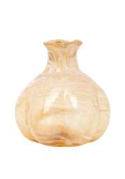 Vintage Style Glass Bud Vase with Marbling - Lightweight Treated Glass - thumbnail 4