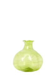 Yellow Glass Vase with Marbling - Lightweight Treated Glass - thumbnail 2