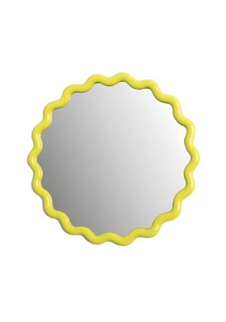 Wavey Round Mirror in Yellow - image 1