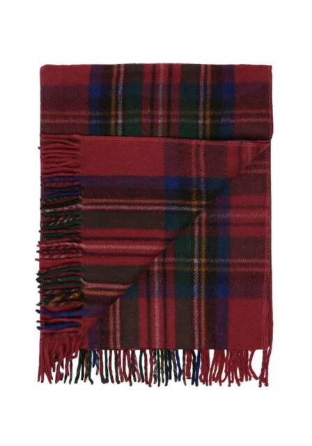 Gorgeous Wool Throw Blanket in Stewart Royal Tartan - image 1