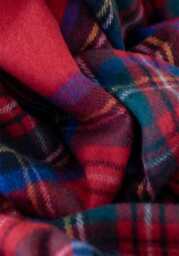 Gorgeous Wool Throw Blanket in Stewart Royal Tartan - thumbnail 3