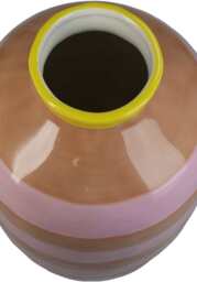 Striped Clay and Pink Vase - thumbnail 3