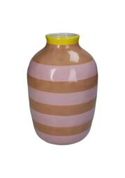 Striped Clay and Pink Vase - thumbnail 1