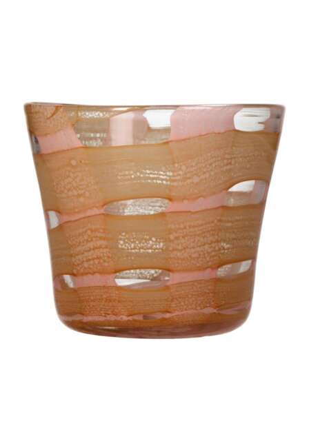 Peach Affect Glass Candle Holder / Vase Medium - image 1