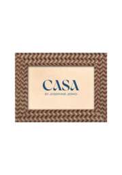 "Brown Marquetry Patterned Photo Frame 6x4""" - thumbnail 1