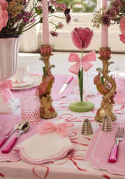 Dahlia Pink Petal Candleholder - Tole - thumbnail 3