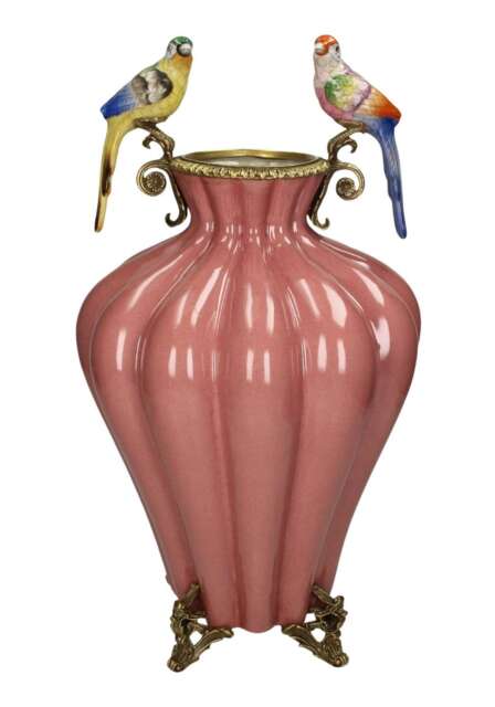 Bridgerton Regency Style Vase with Two Birds - image 1