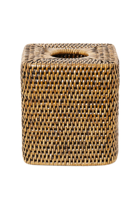 Rattan Tissue Box Cover - Brown - image 1