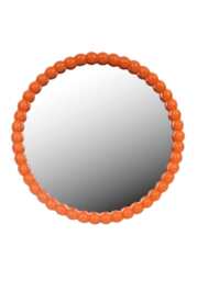 Orange Ball Wall Mirror Sculptural Framing, Pure Joy - thumbnail 1