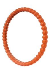 Orange Ball Wall Mirror Sculptural Framing, Pure Joy - thumbnail 3