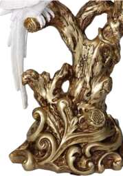 White Parrot On Golden Branches Candle Holders - thumbnail 3