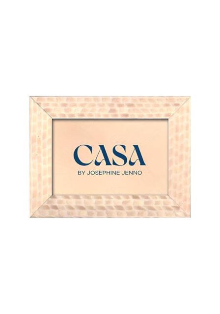 "Cream and Beige Patterned Photo Frame 6x4""" - image 1