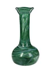 Green Marbled Bud Vase - Lightweight Treated Glass - thumbnail 3