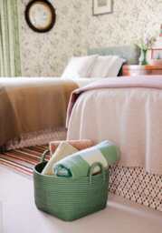 Handy Handwoven Rattan Basket - Green - thumbnail 4