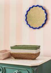 Daisy Scallop Mirror - Cobalt - thumbnail 3