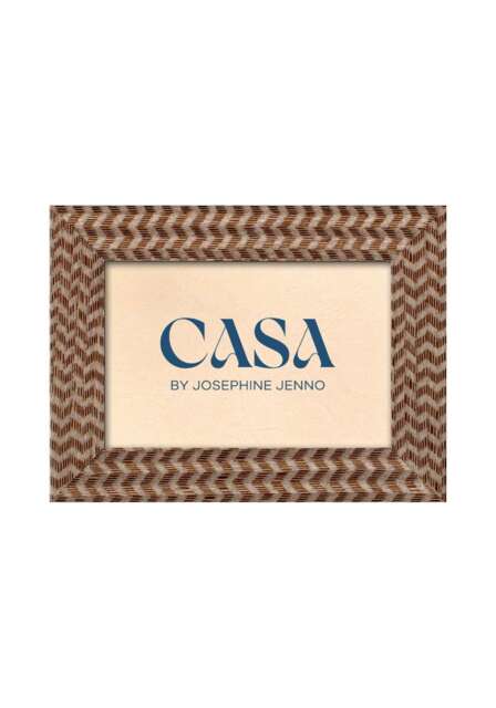"Brown Marquetry Patterned Photo Frame 7x5""" - image 1