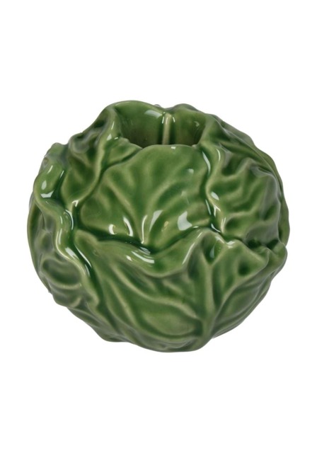 Green Cabbage Candle Holder - image 1