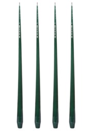 Aurora Tall Slender Taper Candles - Green - thumbnail 1