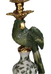 Regal Green Parrot Large Candlestick 39cm - thumbnail 4