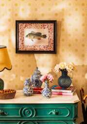 Anna Blue and White Bird Motif Ginger Jar - thumbnail 4