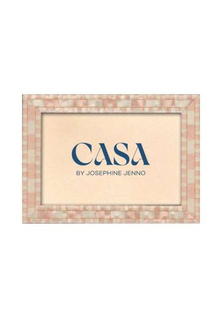 "Blush Pink Mosaic Wooden Frame 7x5""" - image 1