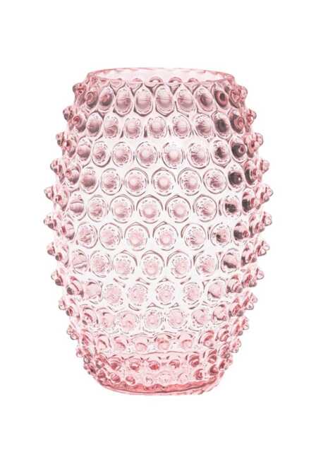 Tall Pink Hobnail Vase - image 1