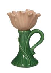 Blossom Glow Peach Porcelain Candleholder