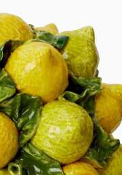 Capri Mid-Century Style Ceramic Lemon Basket - thumbnail 3
