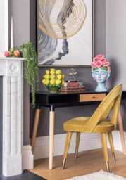 Capri Mid-Century Style Ceramic Lemon Basket - thumbnail 4