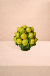 Capri Mid-Century Style Ceramic Lemon Basket - thumbnail 1