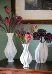 Emilie White Ceramic Vase - thumbnail 5