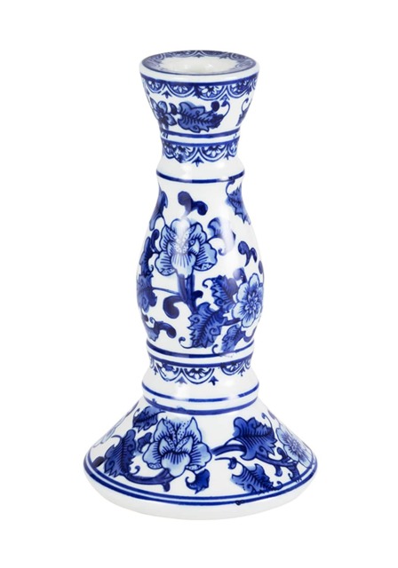 Anna Blue Delft Candle Holder Medium - Set of 2 - image 1
