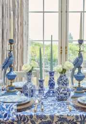 Anna Blue Delft Candle Holder Medium - Set of 2 - thumbnail 5