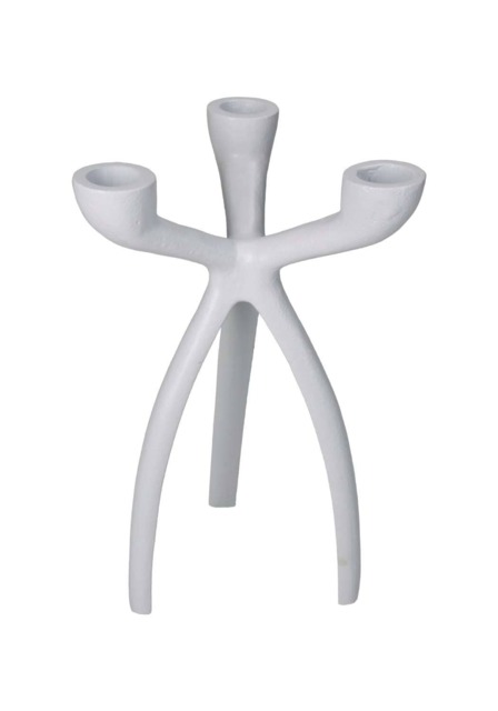 The Modern White Three-Armed Candleholder Medium - image 1