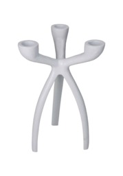 The Modern White Three-Armed Candleholder Medium - thumbnail 1