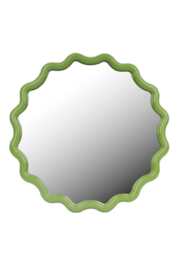 Daisy Scallop Mirror - Lime - thumbnail 1