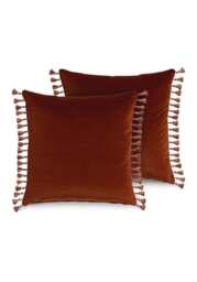 Burgandy Velvet Cushion Cover - With Tassels!