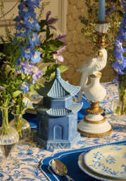 White & Gold Parrot Candle Holder - thumbnail 3